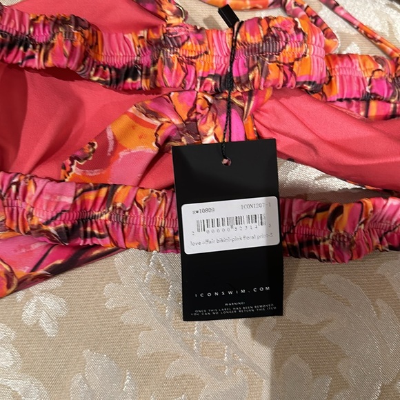 Two piece bathing suit tropical floral print - Picture 3 of 4